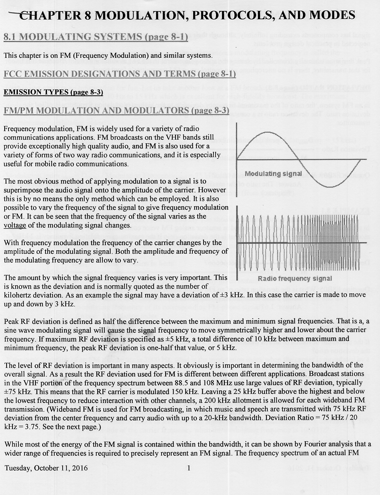 Chapter 8 Modulating, Protocols, and Modes - Pages 8-1 through 8-27